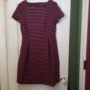 EUC women's Talbots black striped dress size 12